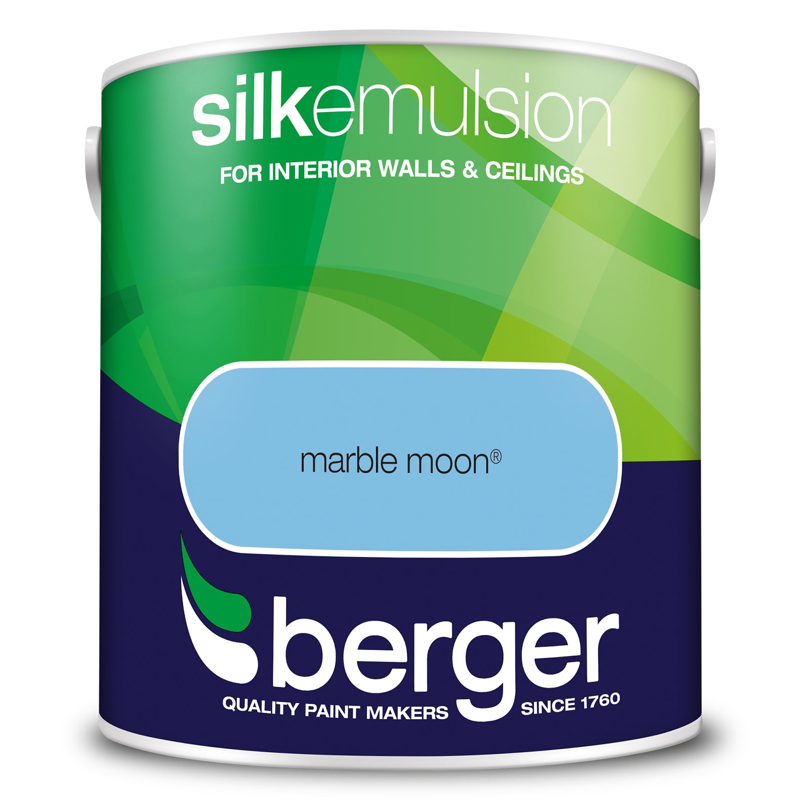 Berger Coloured Silk Emulsion Marble Moon 2.5L (2 Tubs For £35)
