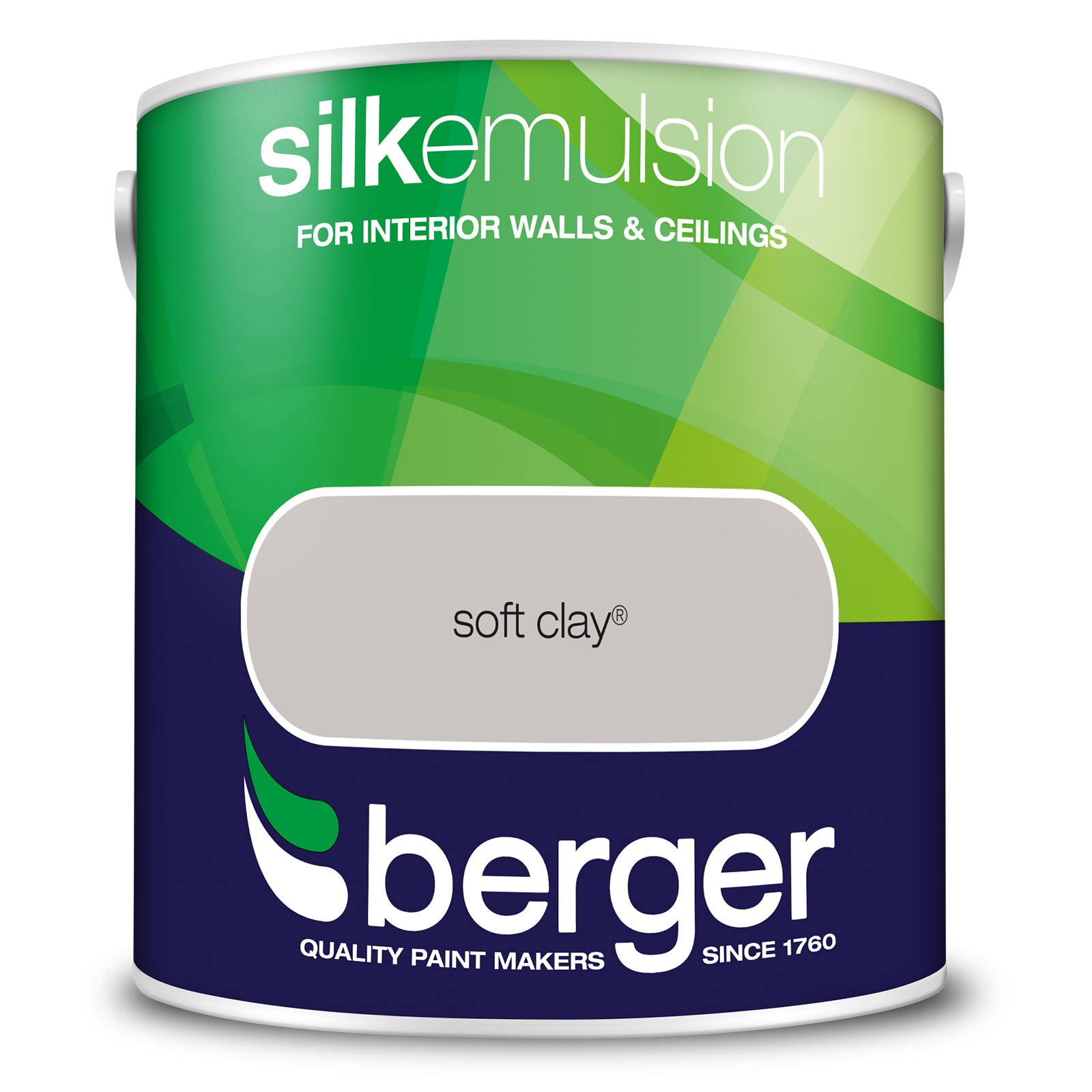 Berger Coloured Silk Emulsion Soft Clay 2.5L (2 Tubs For £35)