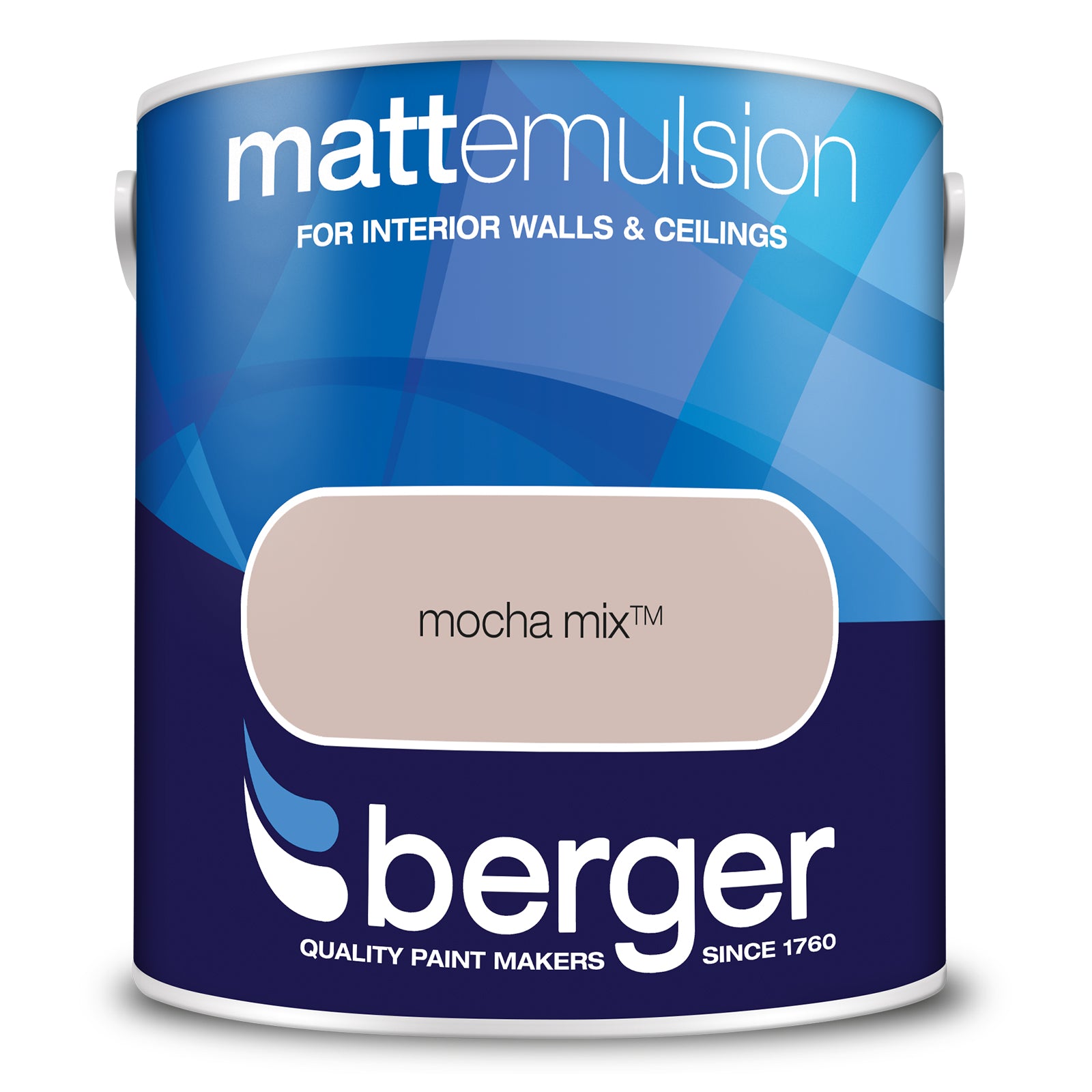 Berger Coloured Matt Emulsion Mocha Mix 2.5L (2 Tubs For £35)