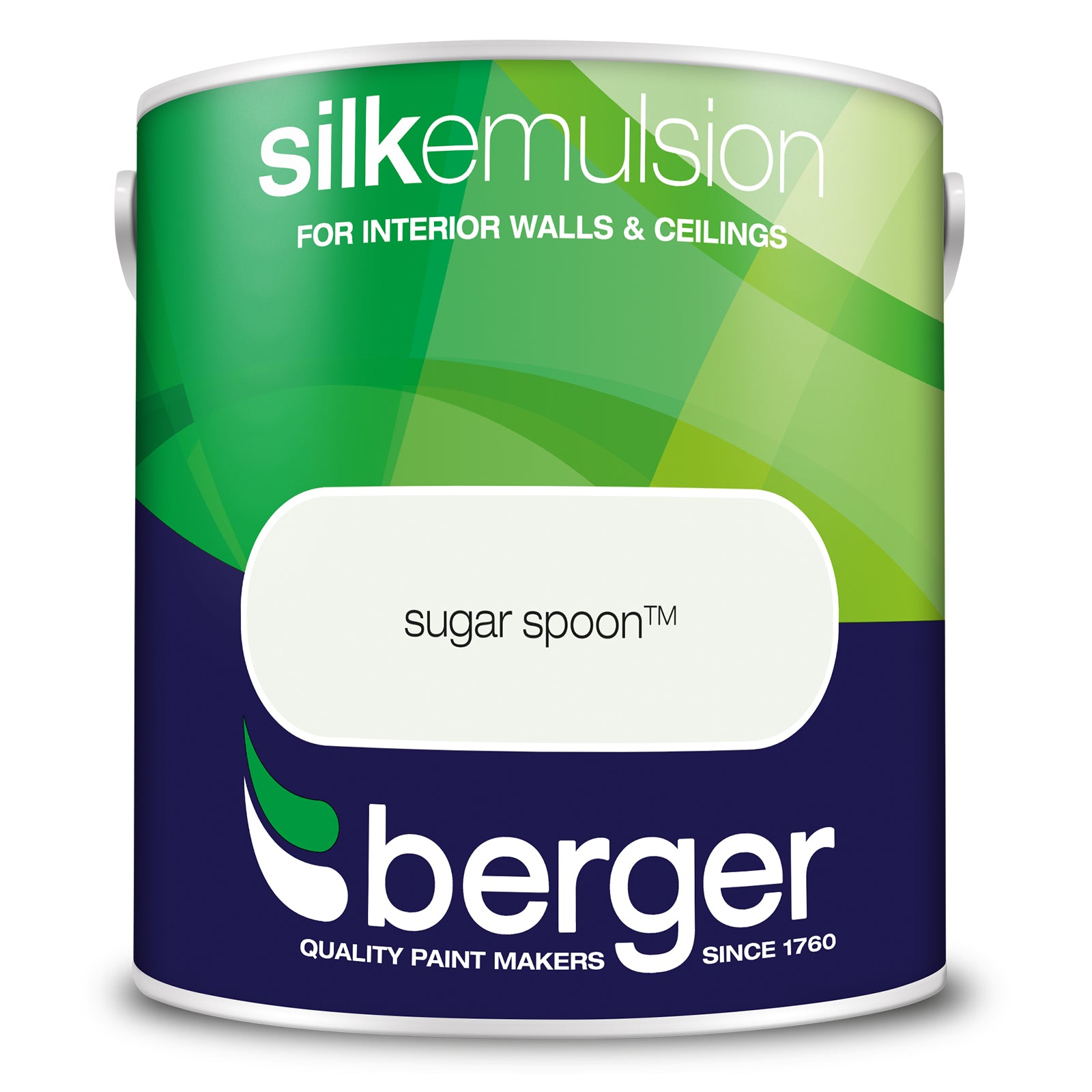 Berger Coloured Silk Emulsion Sugar Spoon 2.5L (2 Tubs For £35)