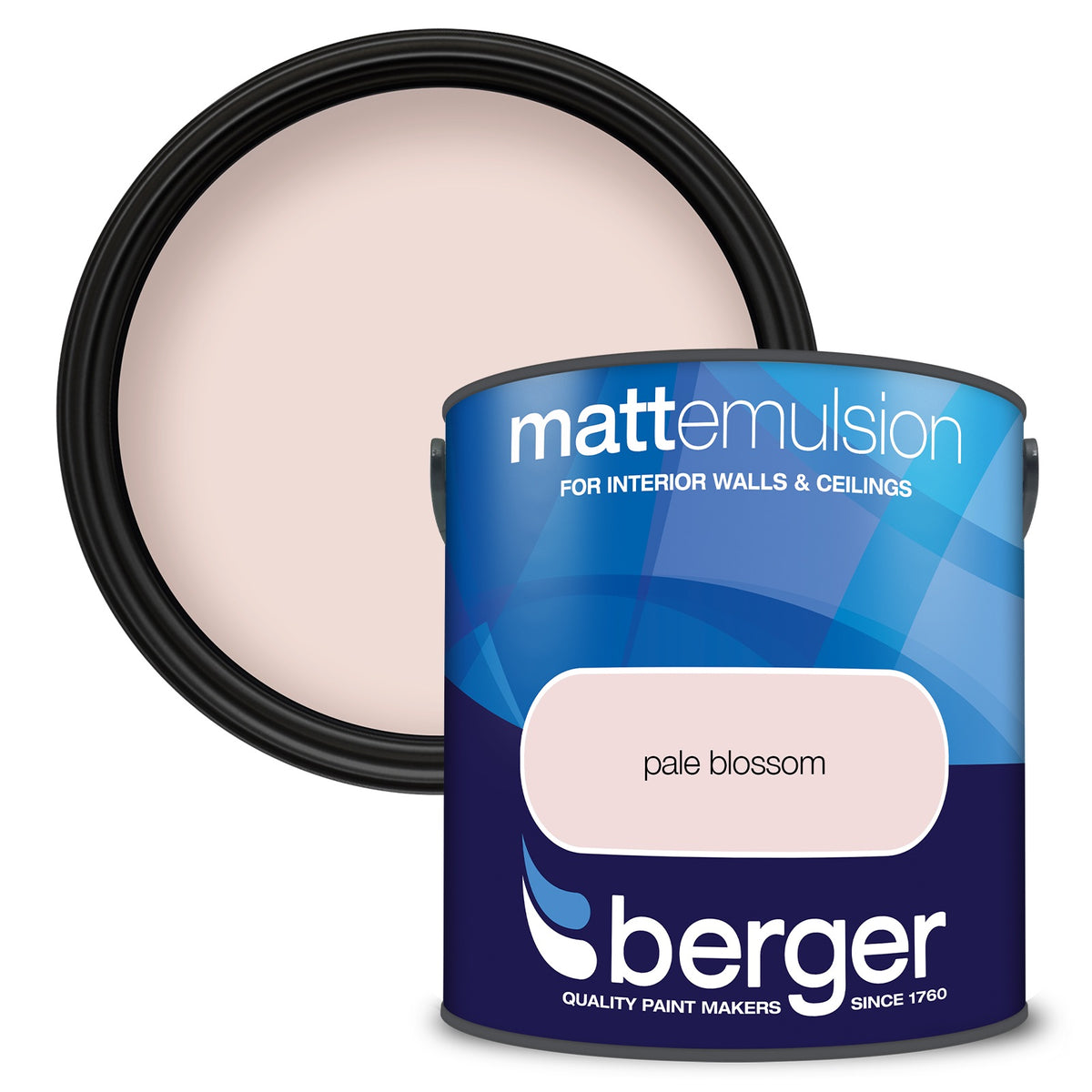 Berger Coloured Matt Emulsion Pale Blossom 2.5L (2 Tubs For £30)
