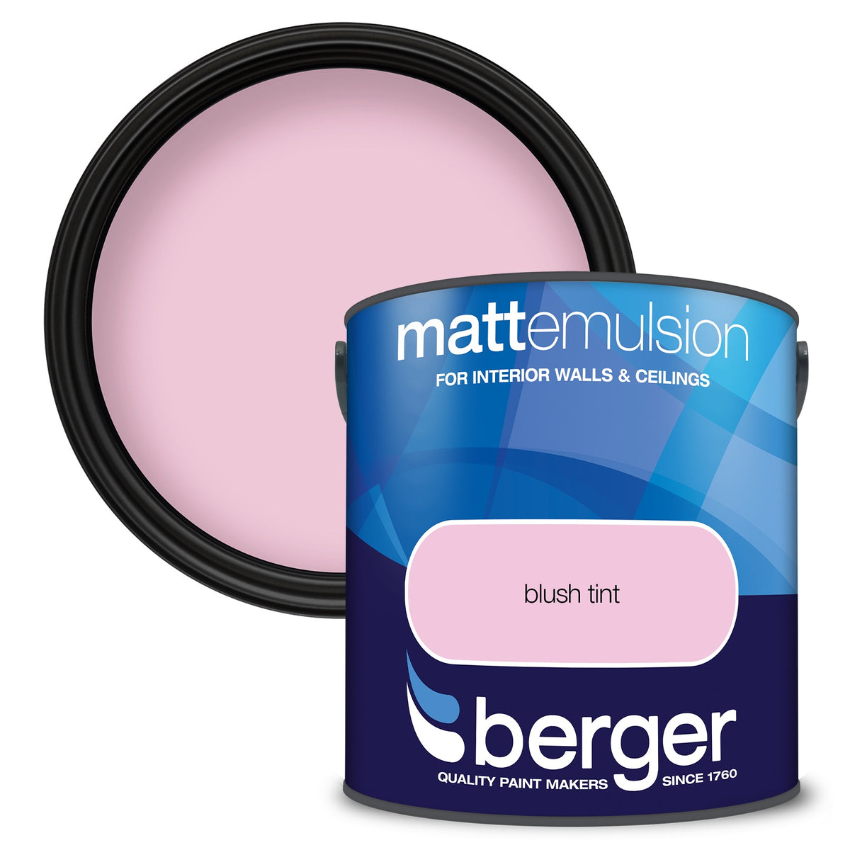 Berger Coloured Matt Emulsion Blush Tint 2.5L (2 Tubs For £30)