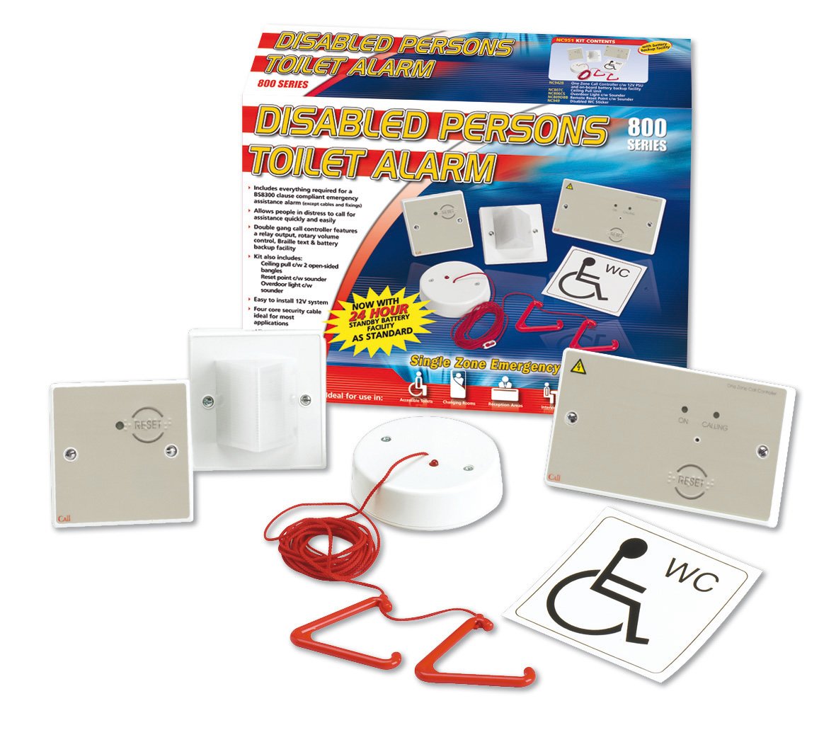 C-TEC's NC951 Disabled Persons Toilet Alarm kit