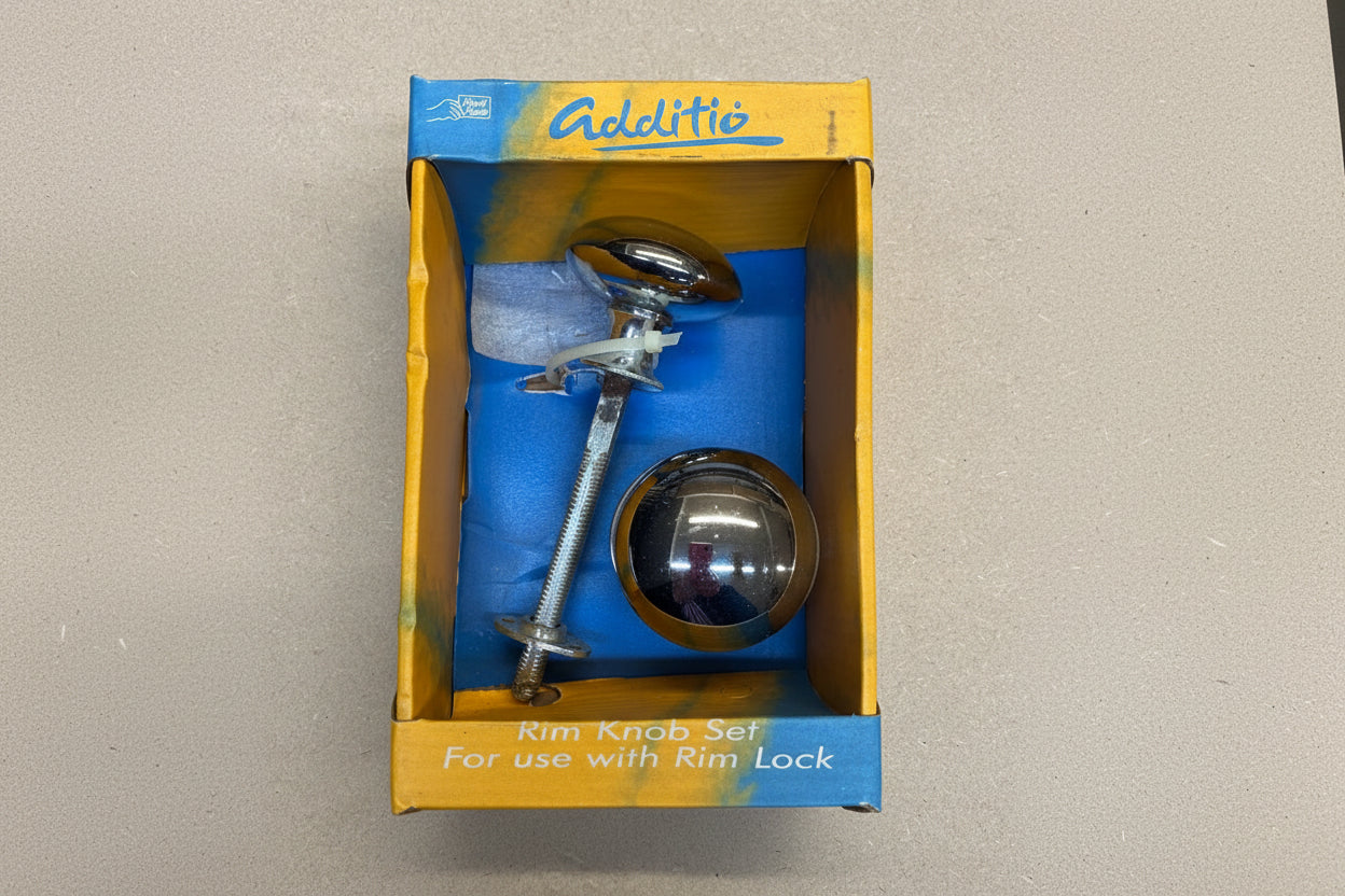 Chrome Plated Victorian Rim Knob Set