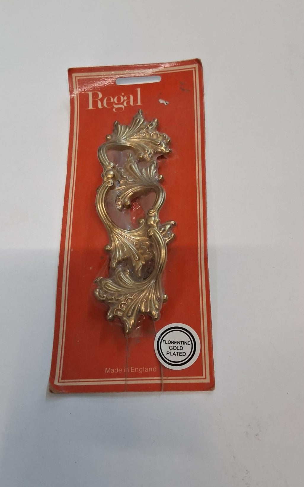 Regal Vintage Drawer Handle Florentine Gold Plated 130 x 40mm (9030)