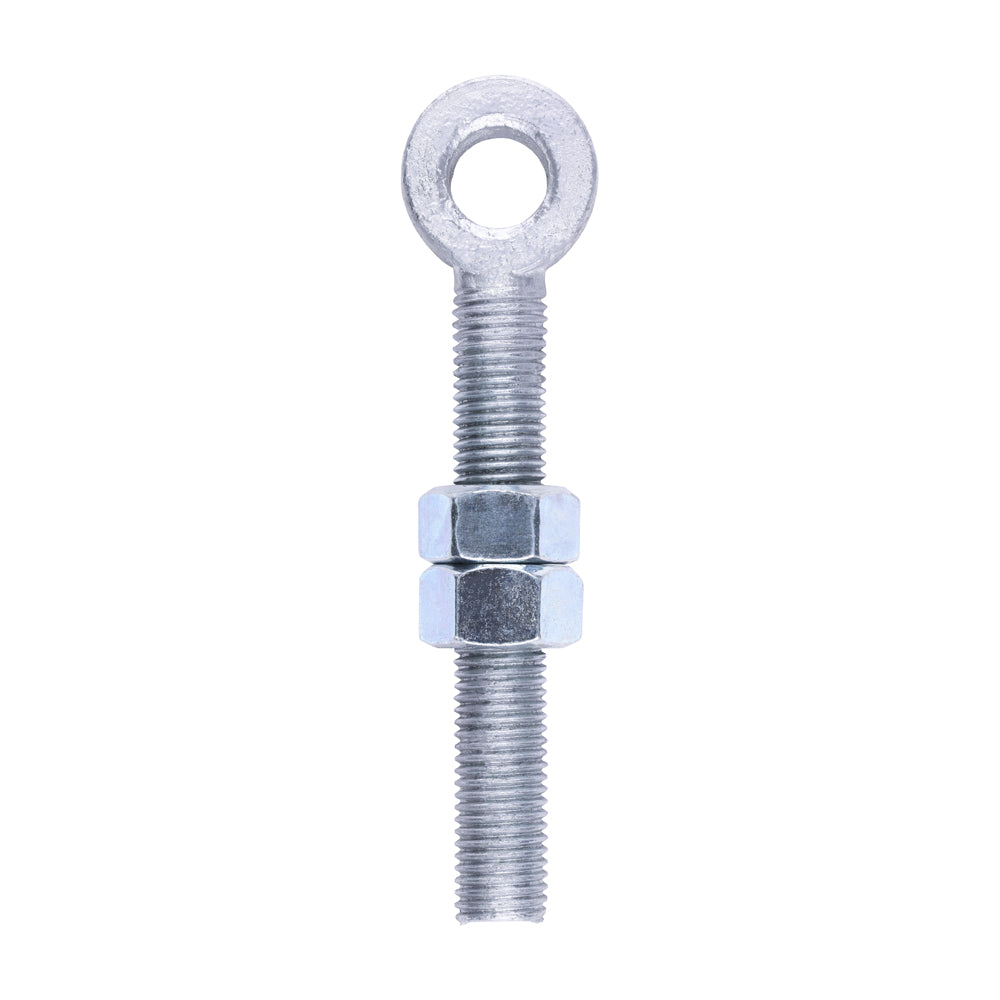Timco Adjustable Gate Eye with Nuts - Hot Dipped Galvanised M19 x 150mm (AGE19150GEA)