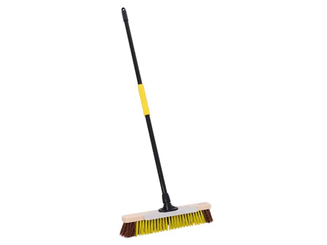 Bulldozer Brush Dual Fill With Metal Scraper and Metal Handle - 18in