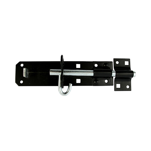 Timco Black Padbolt / Padlock Bolt 200mm (8in) (BP8BP)