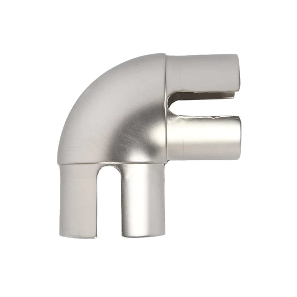 Rothley Indoor Handrail 90 degree Brushed Nickel Finish 40mm (1 1/2in)