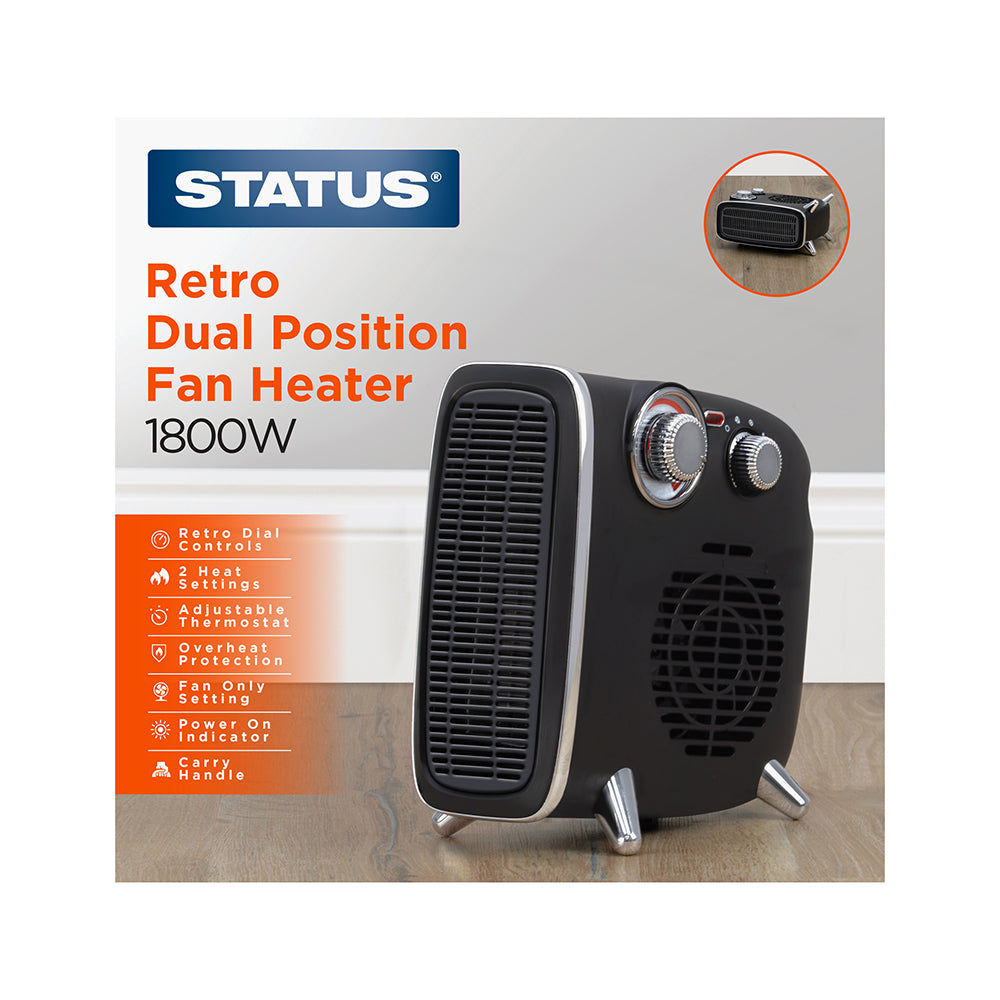 Status Retro Dual Position Fan Heater 1800 Watts