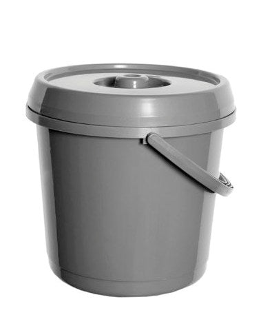 14L Bucket & Lid Silver (H07032)