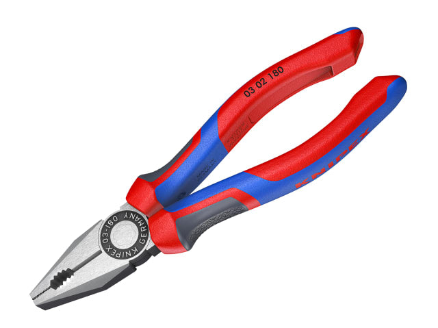Knipex 03 02 180 Combination Pliers Comfort Handles 180mm (Paint Marks)