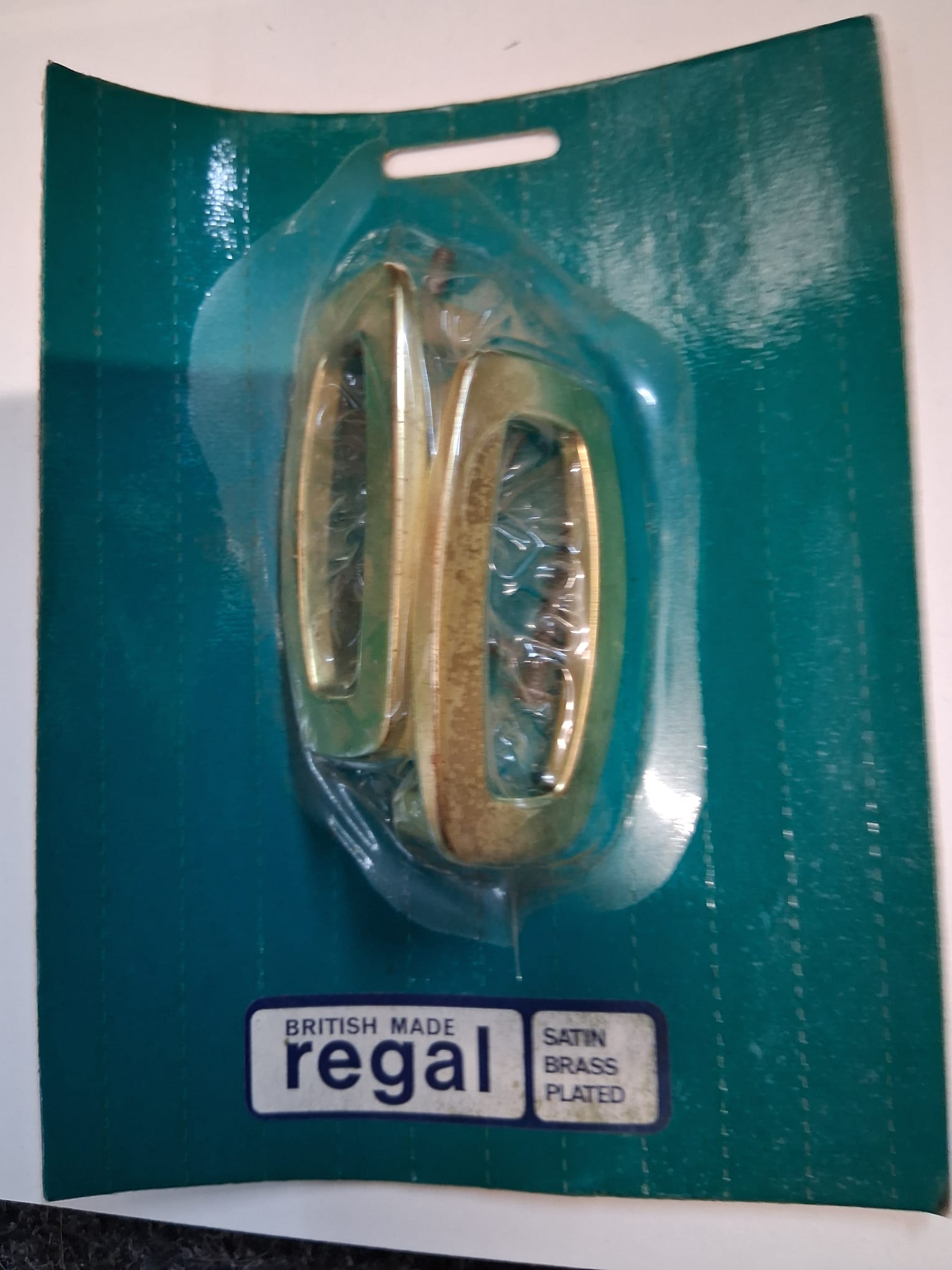 Regal Vintage Pull Handle Satin Brass Plated 70 x 45mm (L9025 BR)