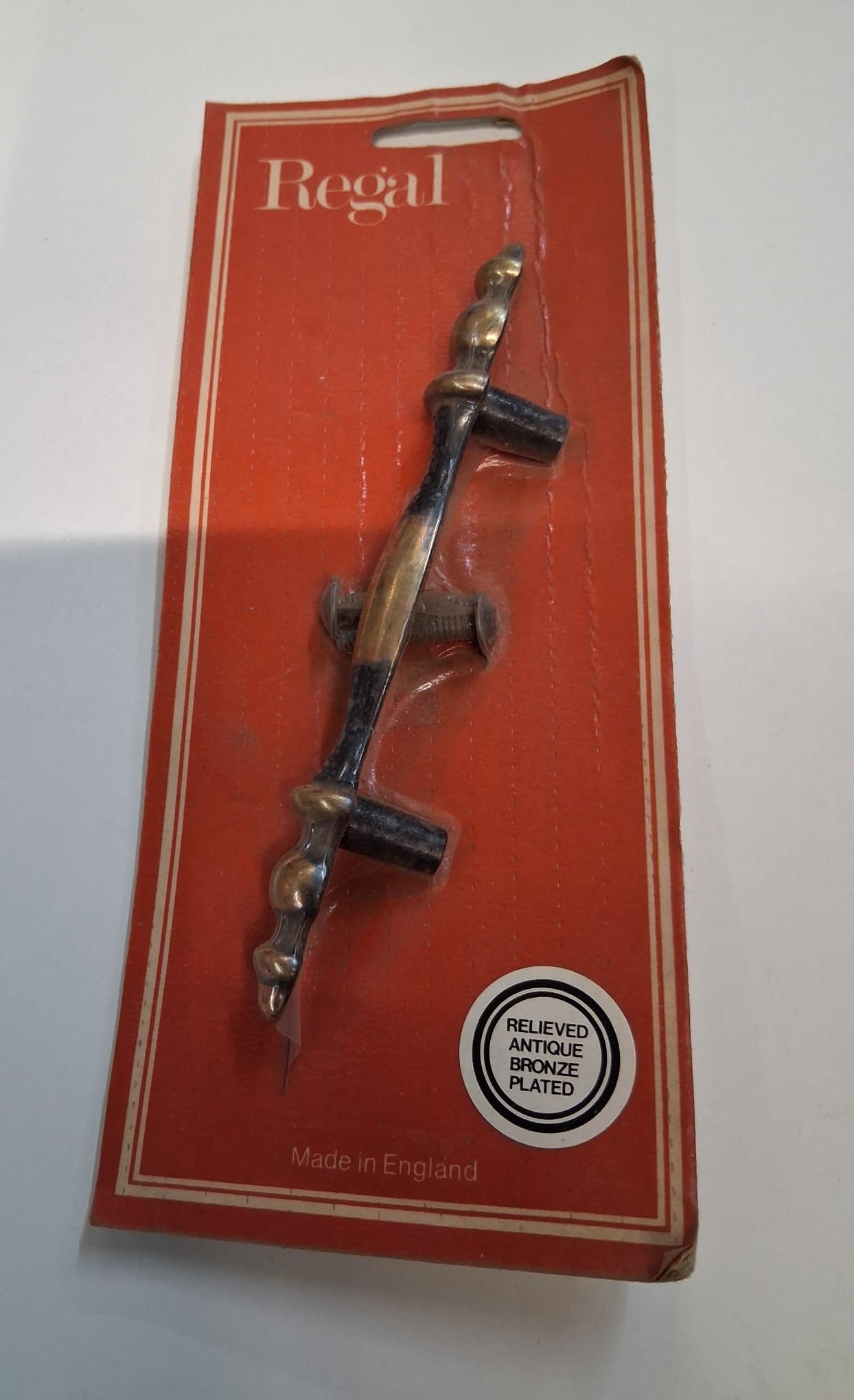 Regal Vintage Drawer Handle Relieved Antique Bronze Plated 150 x 10mm (L9032 BR)