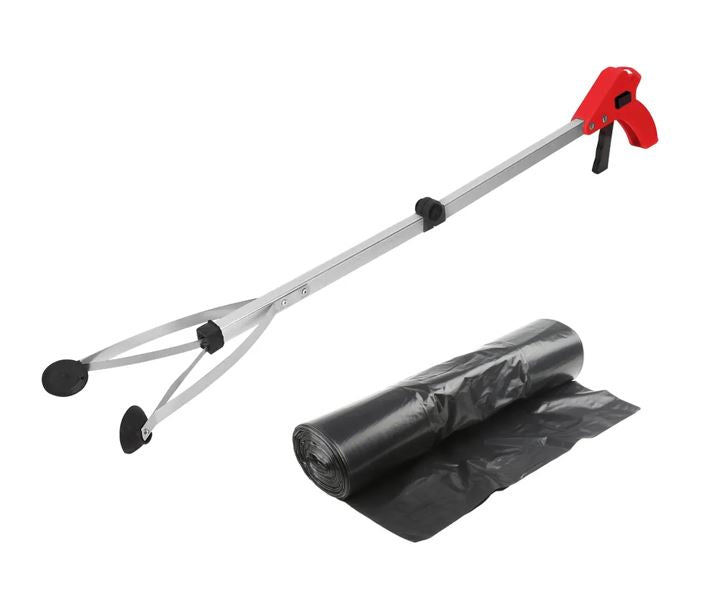 Litter Picker & Black Bin Bag Bundle