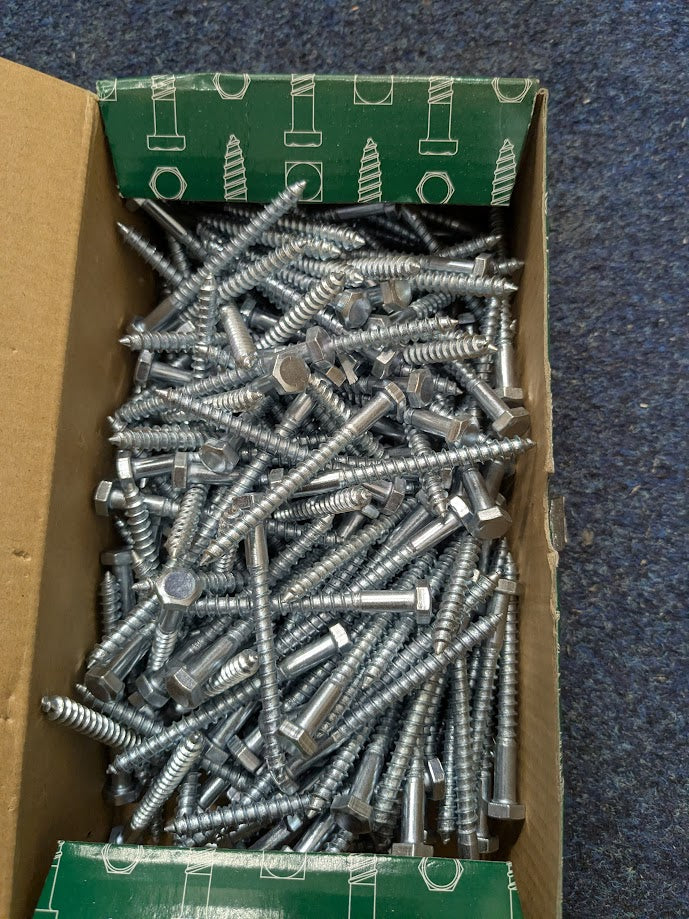 Coach Screws M6 x 65mm Box of 200