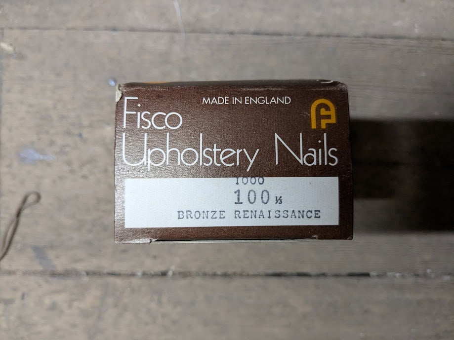 Vintage Fisco Half Domed Upholstery Nails - Box of 1000 - 13mm - Bronze Renaissance