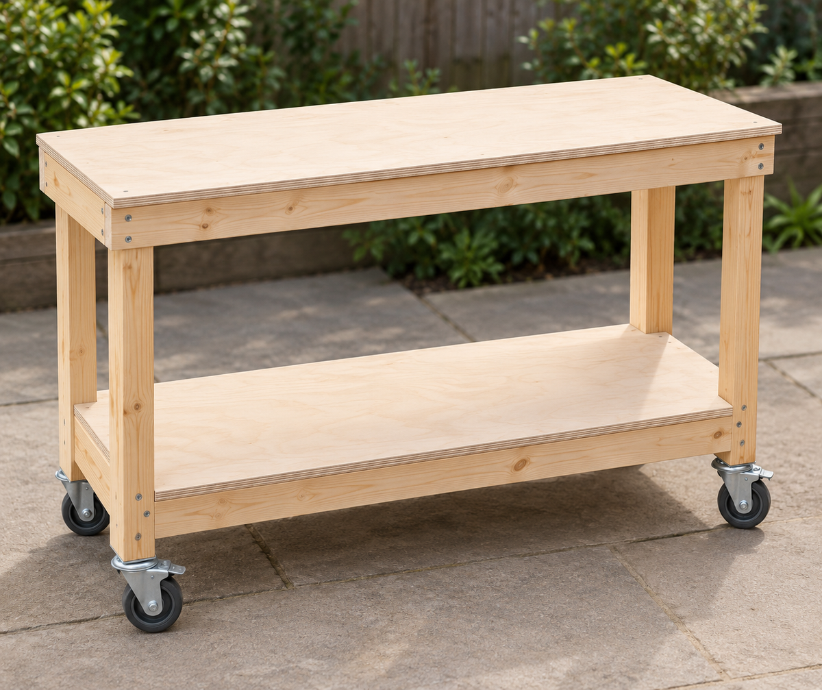 Heavy Duty Mobile Work Bench On Castors