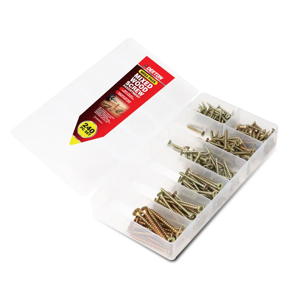 Dekton Mixed Wood Screw Set 240 Piece (DH03045)