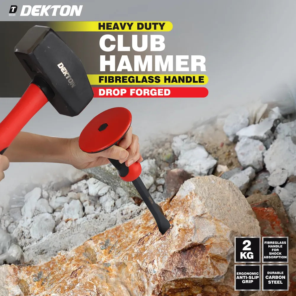 Dekton Lump Hammer Fibreglass Shaft - 1kg (2.2lbs) & 2kg (4.4lbs)