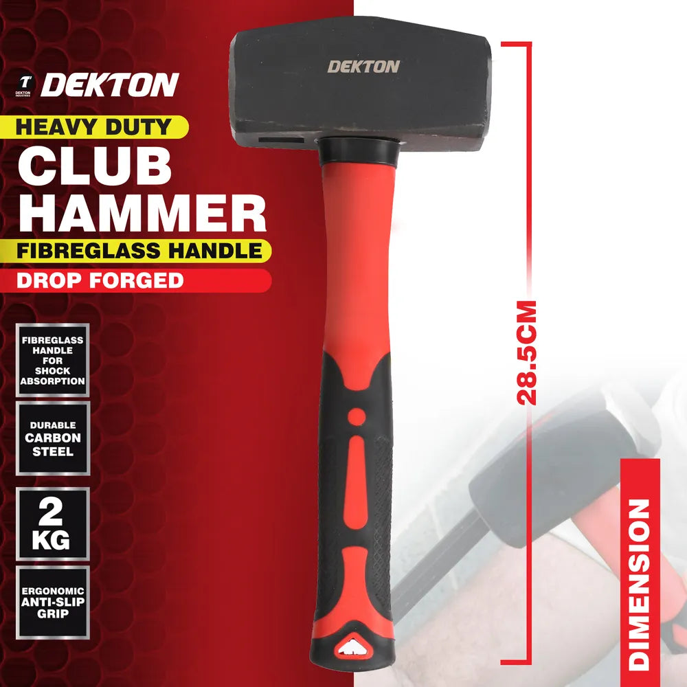 Dekton Lump Hammer Fibreglass Shaft - 1kg (2.2lbs) & 2kg (4.4lbs)