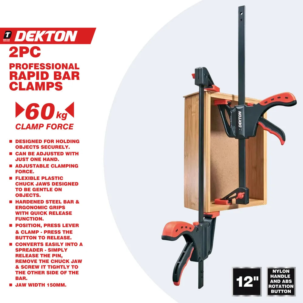 Dekton 2PC 12in Clamp Set 300mm (12in) (DT40505)