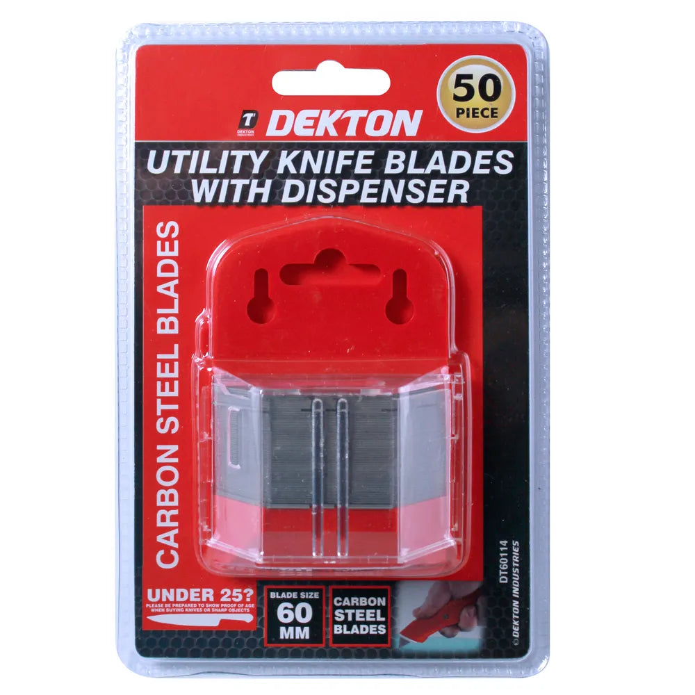 Dekton Utility Blades In Dispenser 50 Blades (DT60114)