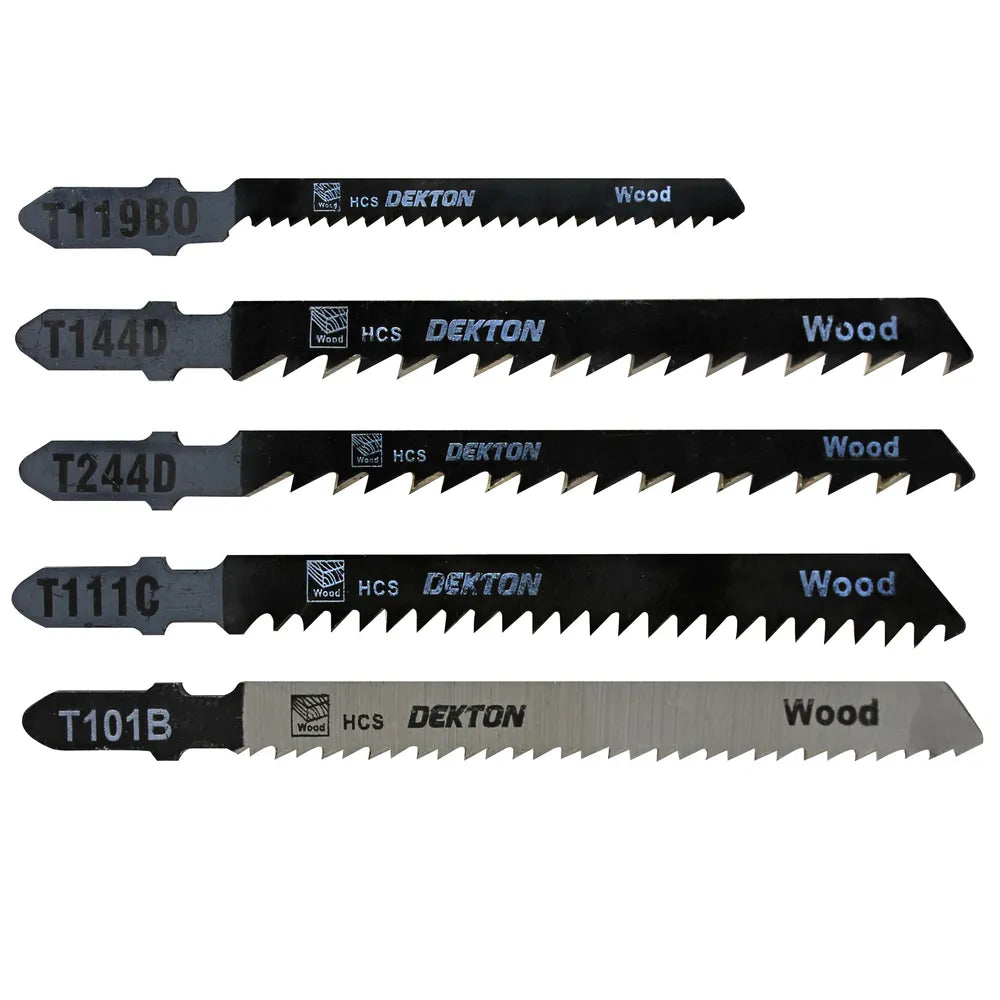 Dekton 5 PCE Wood Cutting Jigsaw Blades (DT80910)