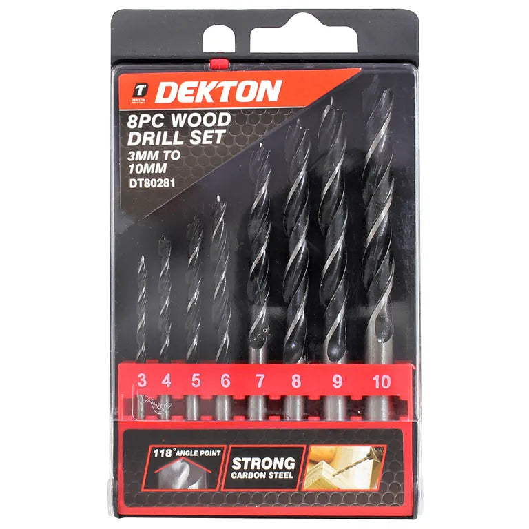 Dekton Wood Drill Bit Set 8 PCE (DT80281)