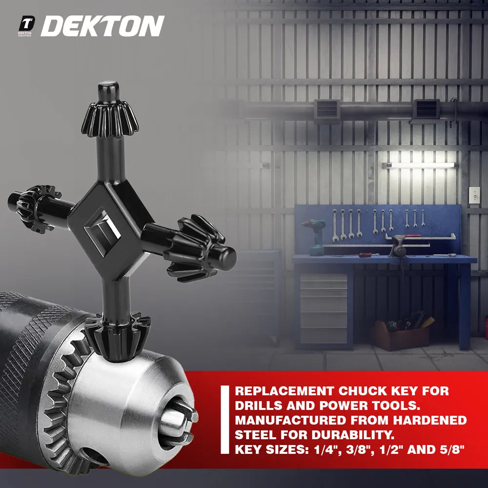 Dekton 4 in 1 Chuck Key (DT80310)