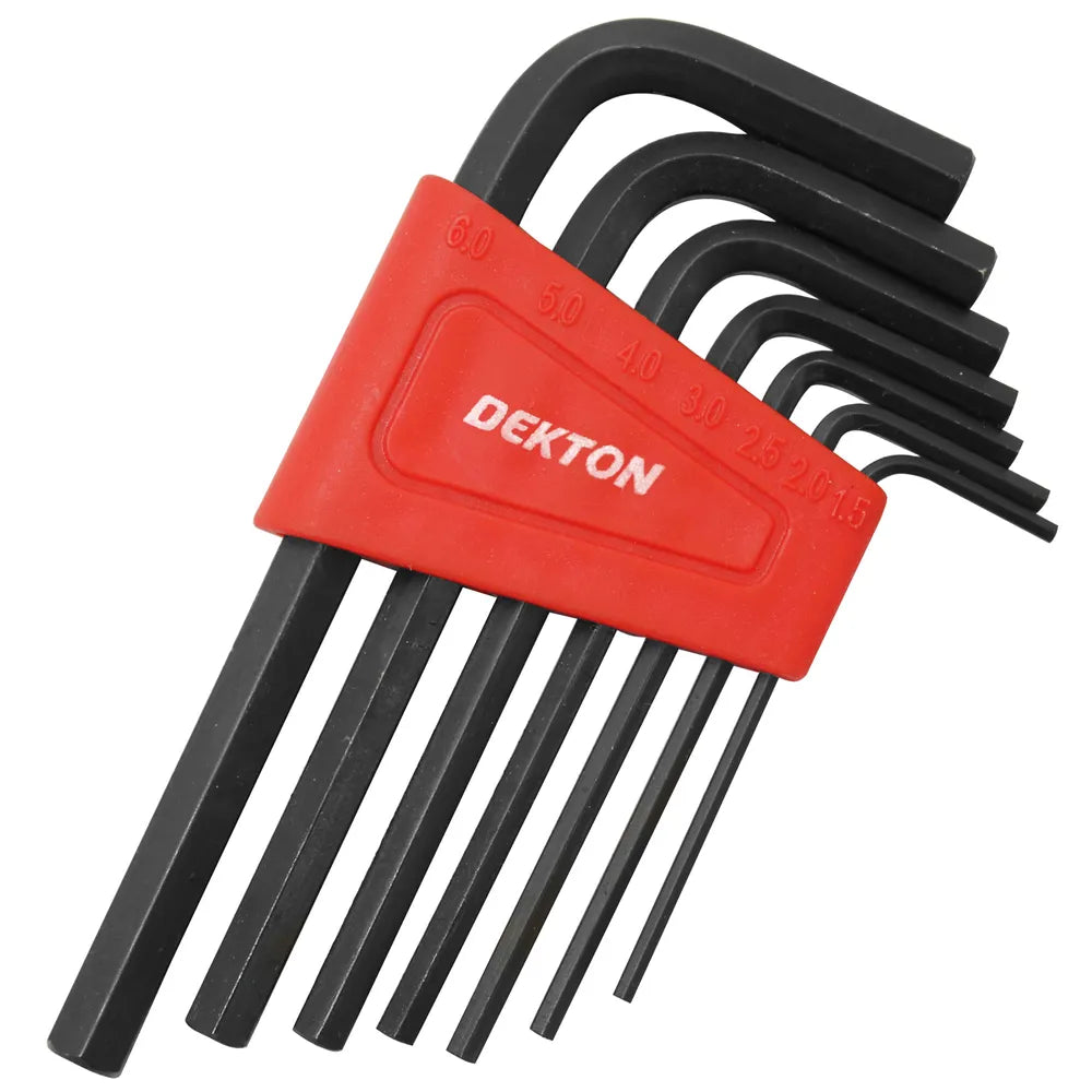Dekton Hexagon Key / Allen Key Set of 7 Metric (1.5mm -6mm) (DT85526)