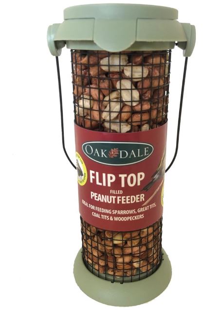 Filled Fliptop Peanut Bird Feeder