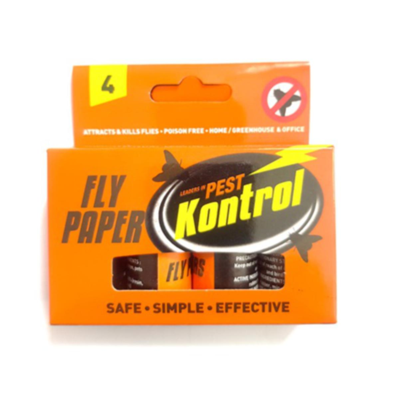 Pest Kontrol Fly Papers 4 Pack