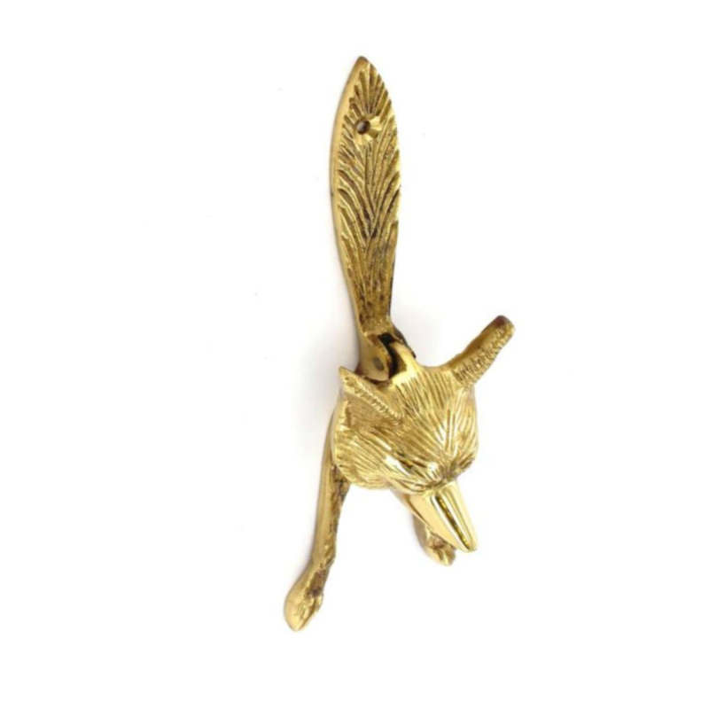 Securit Polished Brass Fox Head Door Knocker (S2270)