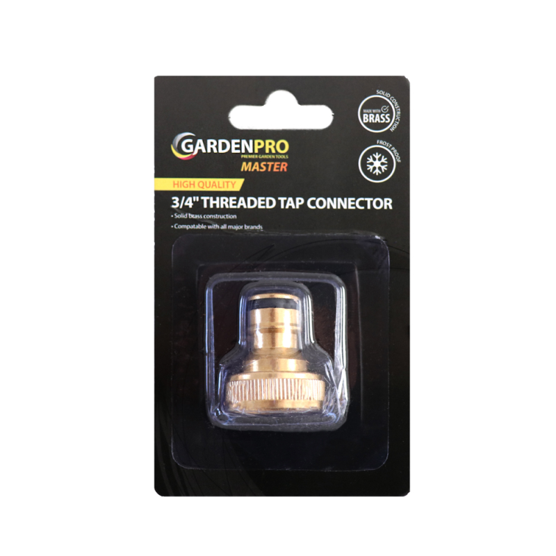 Gardenpro Master Brass Threaded Tap Connector - 3/4in (P607SNCP)