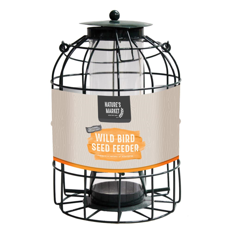 Nature's Market Wild Bird Seed Feeder With Squirrel Guard (BF008S)