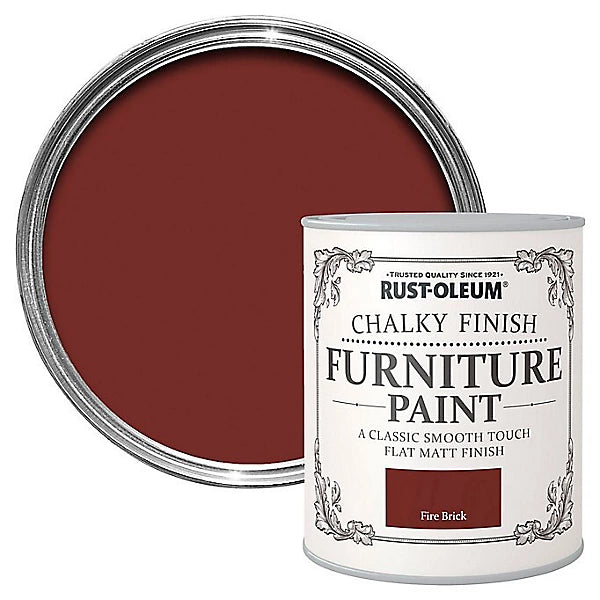 Rust-Oleum Fire brick Matt Furniture paint 750ml