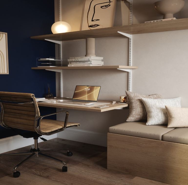 Prosolve Twin Slot Shelf White Bracket 270mm