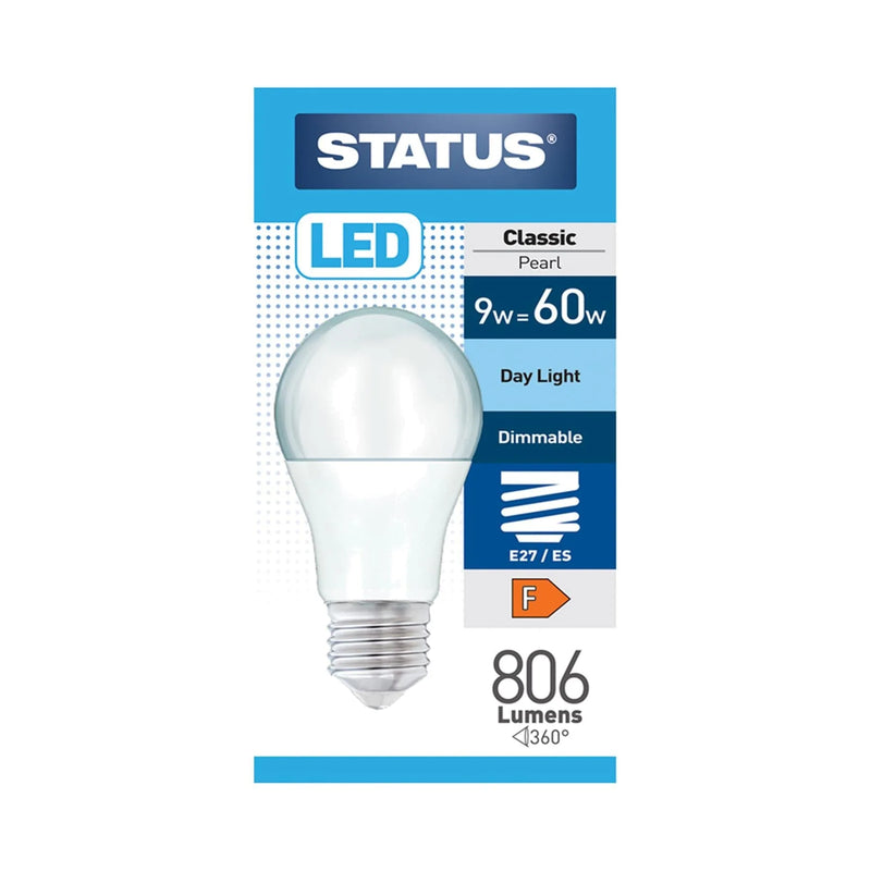 Status LED Dimmable Classic GLS Bulb - 8.5w = 60w - Screw Cap - E27/ES - Day Light