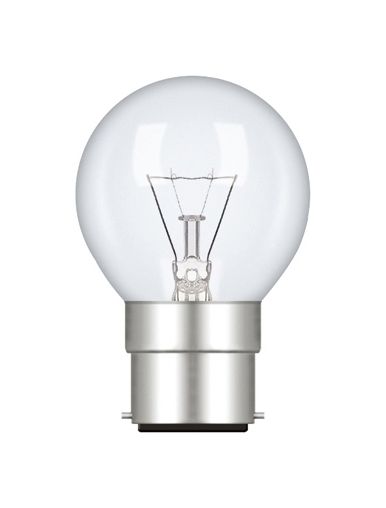 60w Clear Heavy Duty Round Bulb BC (Bayonet Cap)