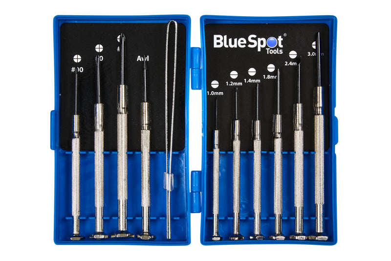 BlueSpot 11 PCE Precision Screwdrivers with Tweezers (12608)