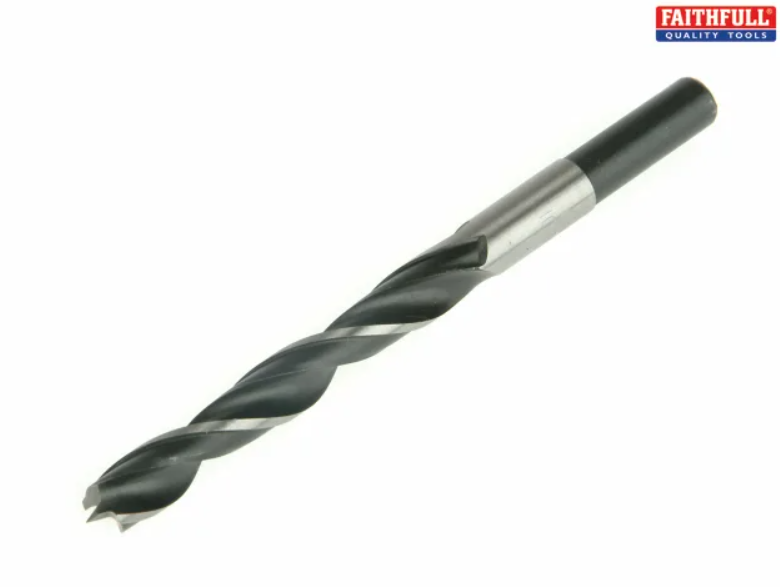 Faithfull Quality Tools - Individual Lip & Spur Wood Drill Bits - 3 mm x 60 mm, 4 mm x 75 mm, 5 mm x 85 mm, 6 mm x 92 mm, 8 mm x 120 mm, 10 mm x 130 mm, 12 mm x 150 mm, 14 mm x 160 mm & 16 mm x 180 mm