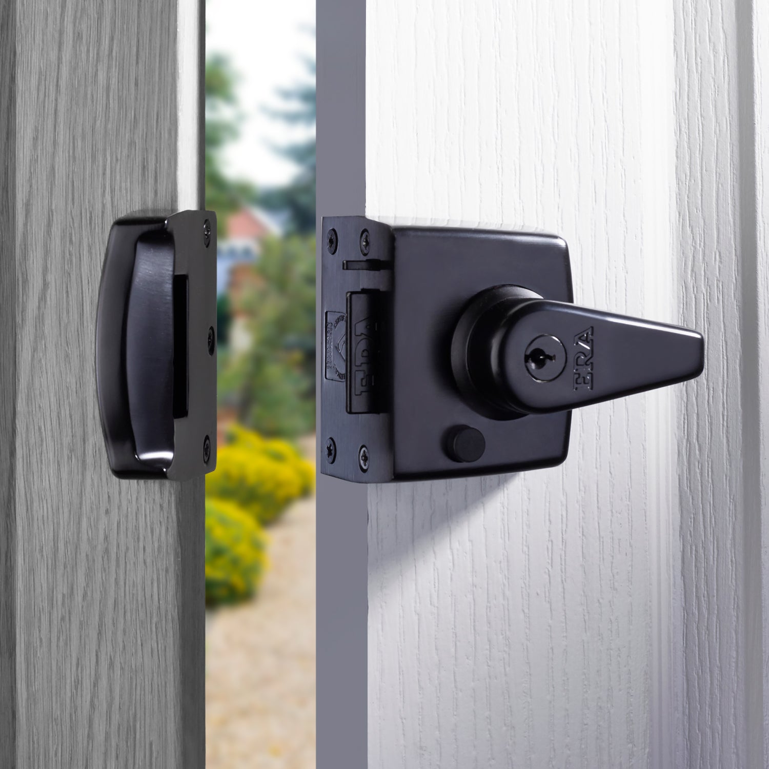 ERA British Standard High Security Nightlatch Door Lock - 40mm Backset - Chrome (1830-37-2)