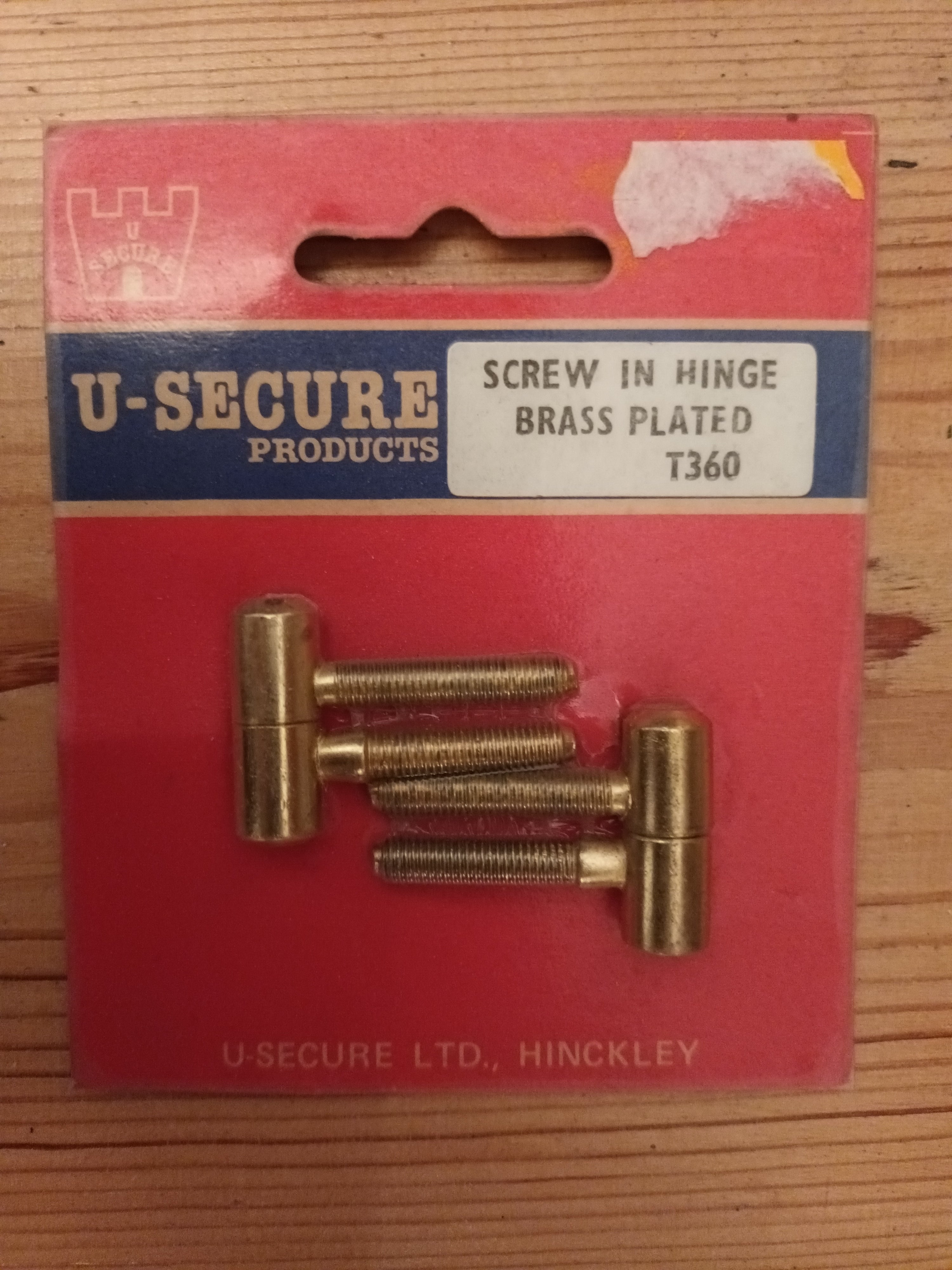 9mm Brass Plated Pin Hinges