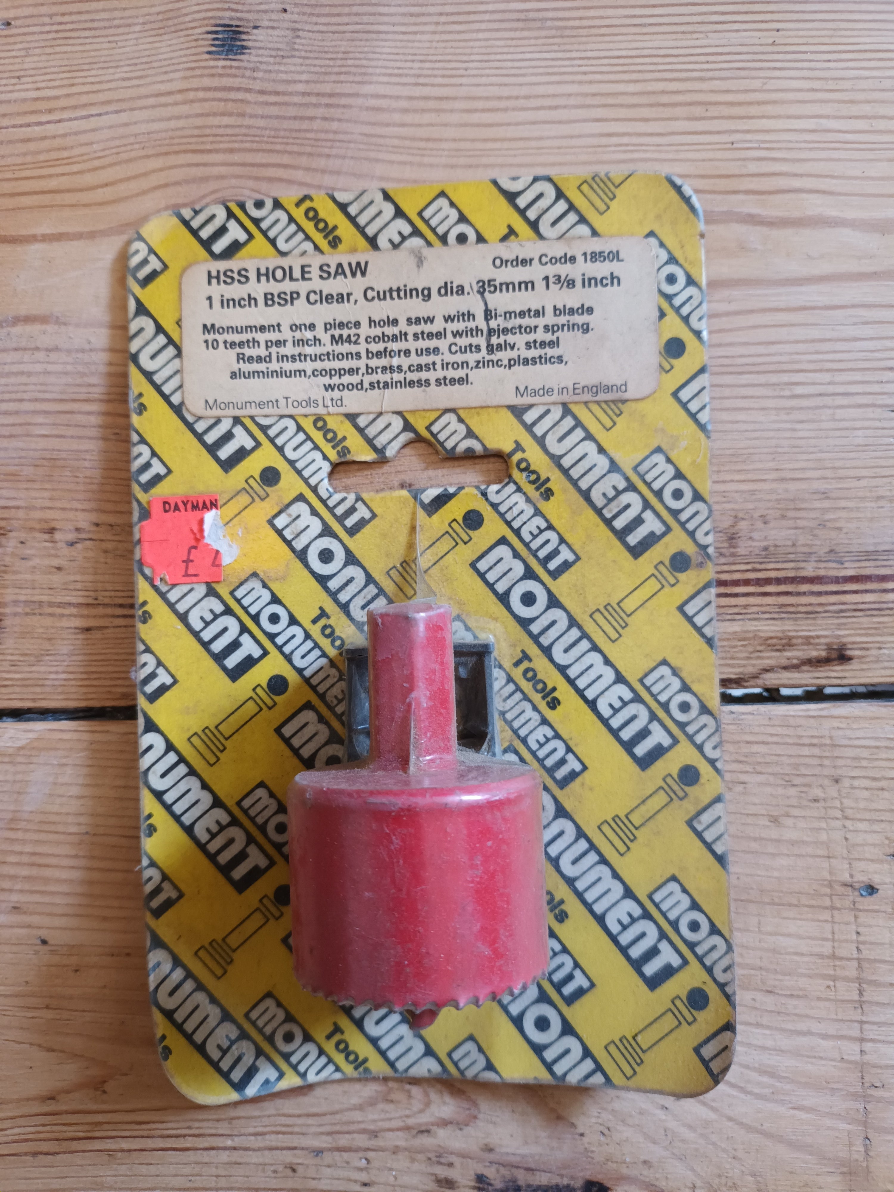 Monument Tools HSS Hole Saw 35mm (1 3/8")