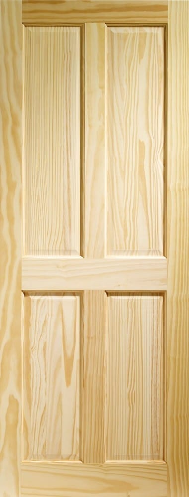 XL Joinery 4 Panel Internal Clear Pine Door 2040mm x 826mm x 40mm (80 1/4 x 32 1/2") (LOCAL PICKUP / DELIVERY ONLY)