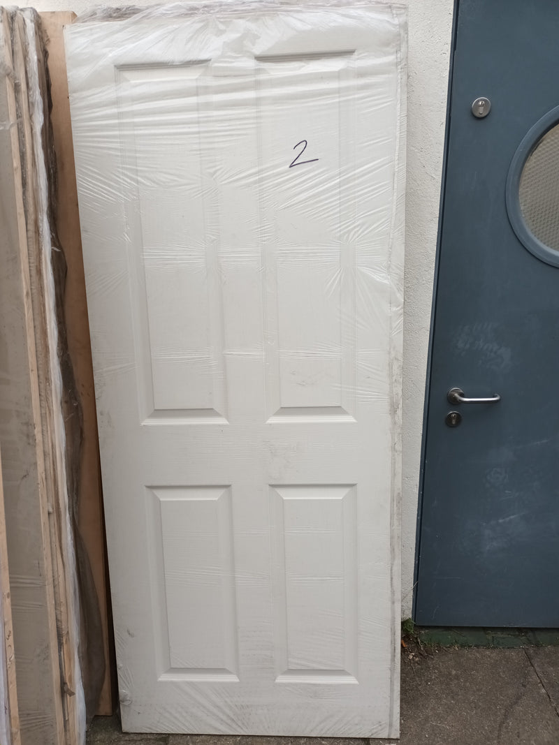 XL Joinery Victorian Shaker 4 Panel White Primed Internal Door 1981 x 838 x 35mm (78" x 33") (LOCAL PICKUP / DELIVERY ONLY)