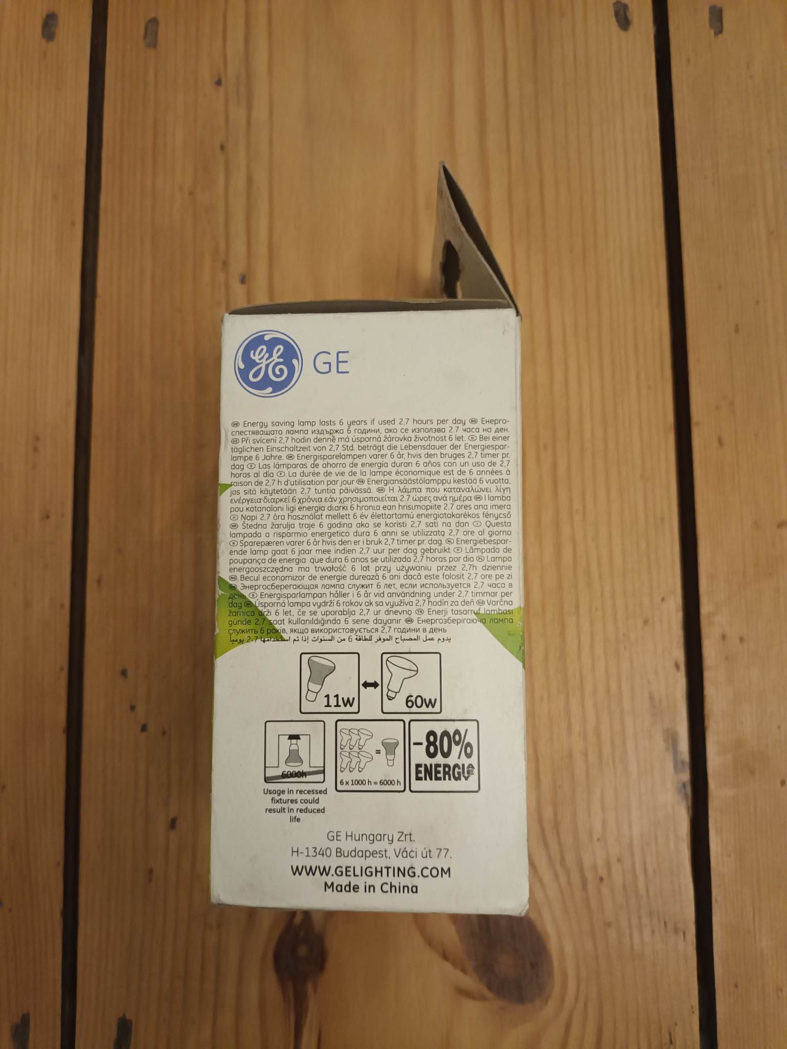 GE Lighting Energy Bulb 11w = 60w BC (Bayonet Cap)