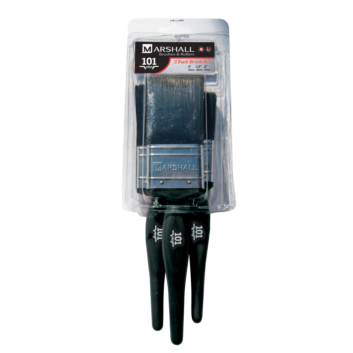 Marshall - 101 Paint Brush Set - 3 Piece - 1"- 2" (25mm-50mm)