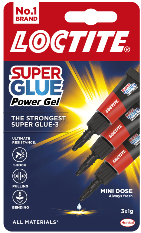 Loctite Super Glue Power Gel Mini Trio 3 x 1g